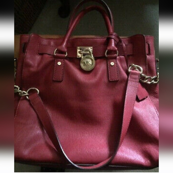 Michael Kors large Hamilton purse dark red - Picture 12 of 12